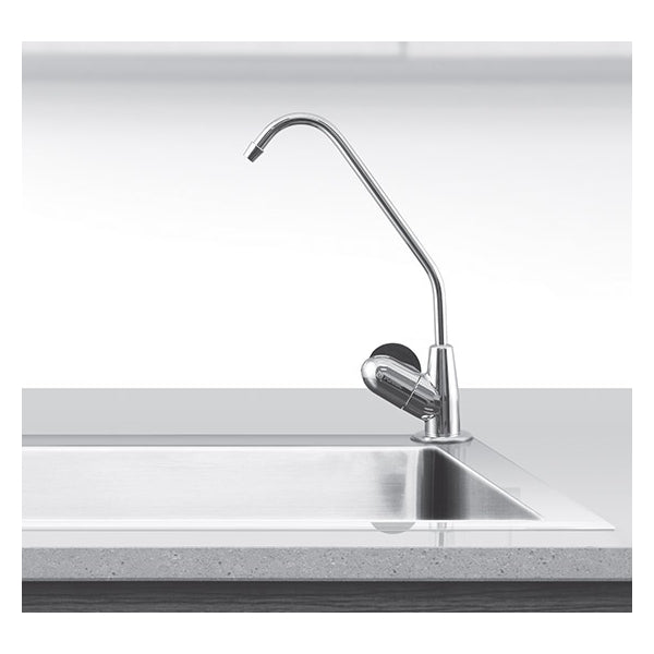 Fin Long Reach Water Filter Ceramic Disc Faucet Tap - 1/4 quick hose connect"