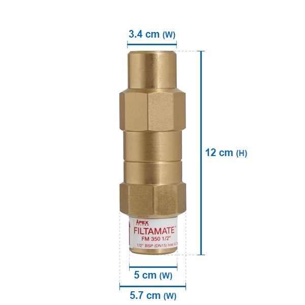 FM350 LEAD FREE, 350kPa 1/2" Genuine APEX Filtamate Pressure Limiting Valve