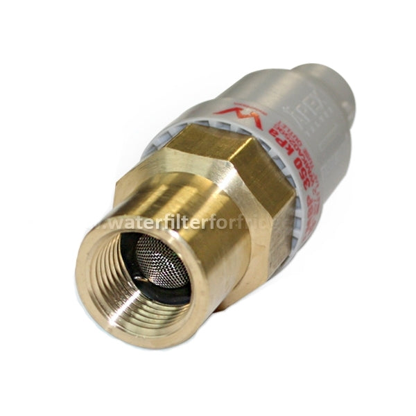 FMBP350, 350kpa 1/2" inlet - 1/4" outlet Genuine APEX Filtamate Brass Plastic Pressure Limiting Valve