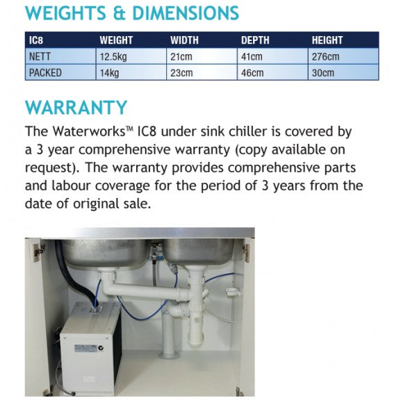 IC8 REMOTE/UNDERSINK CHILLER REMOTE/UNDERSINK CHILLER