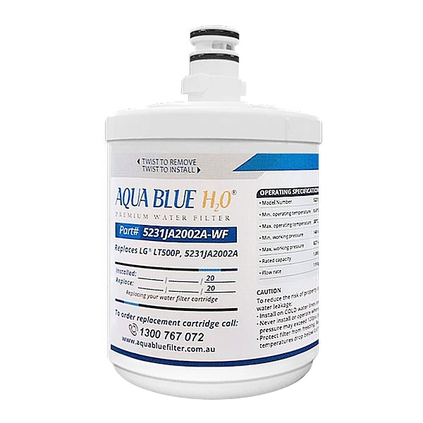 LG 5231JA2002A, LT500P Premium filter Aqua Blue H2O Replacement