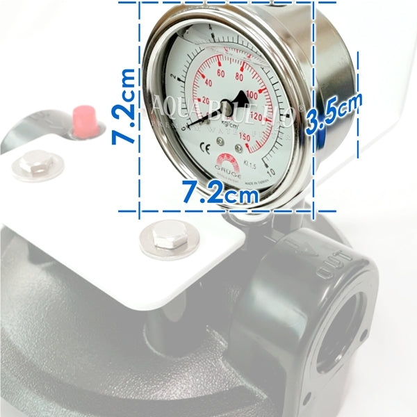 PRESSURE GAUGE STEEL OIL BASE 1/4 FITTING, 70mm Liquid Filled Stainless Steel Dial-Bottom Entry BSP