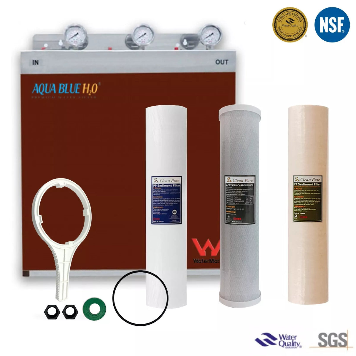 Triple stage filter system with S/S cover
