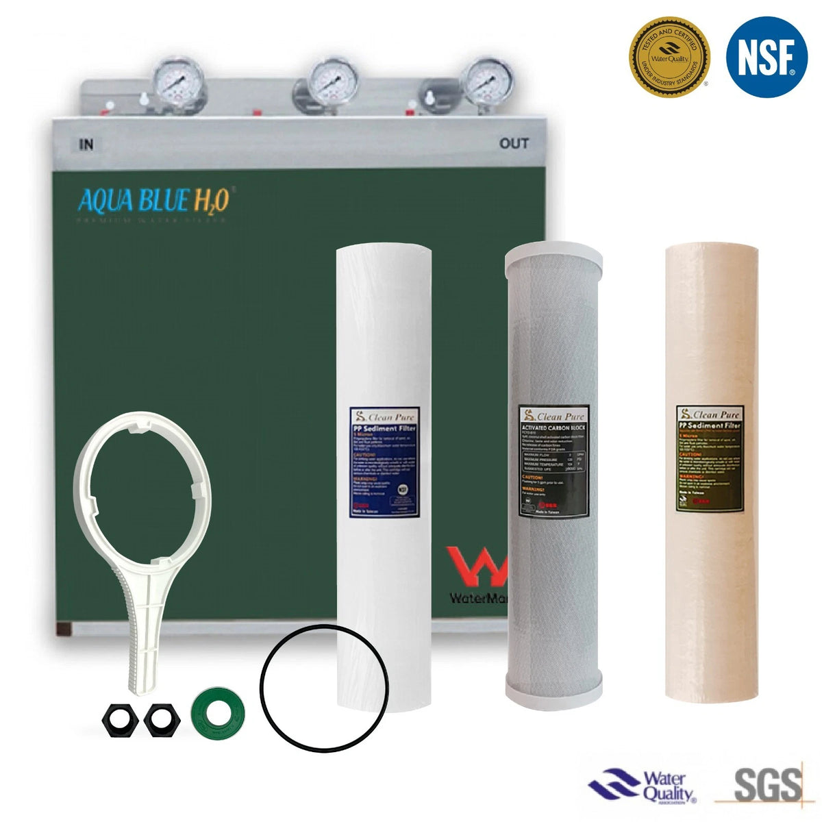 Triple stage filter system with S/S cover