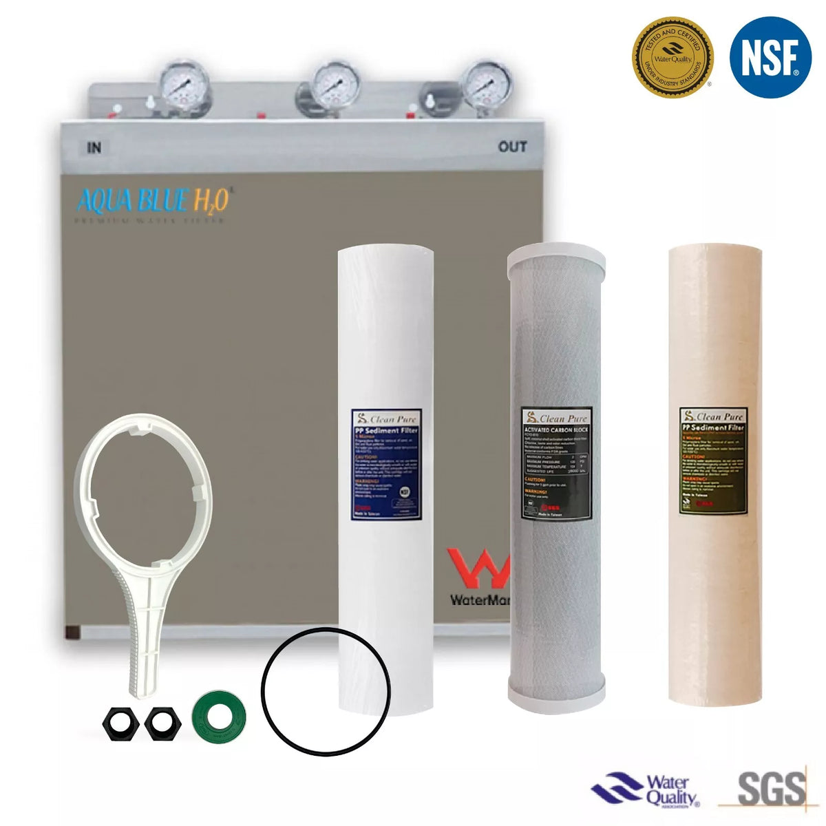 Triple stage filter system with S/S cover