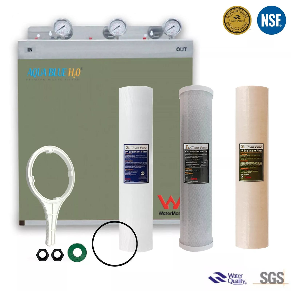Triple stage filter system with S/S cover
