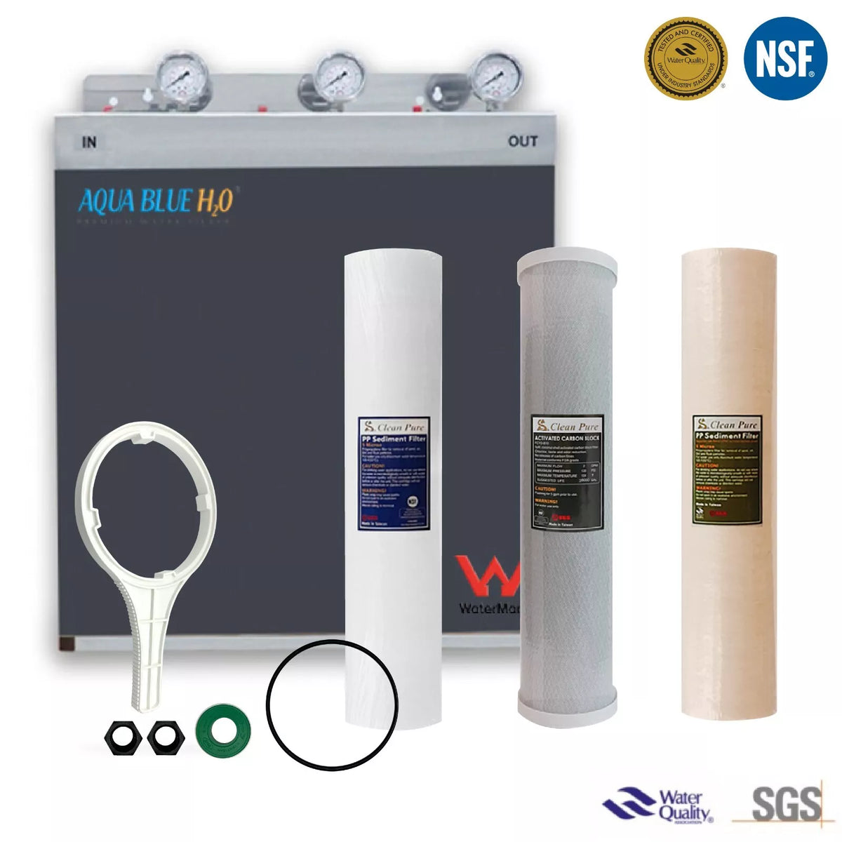Triple stage filter system with S/S cover