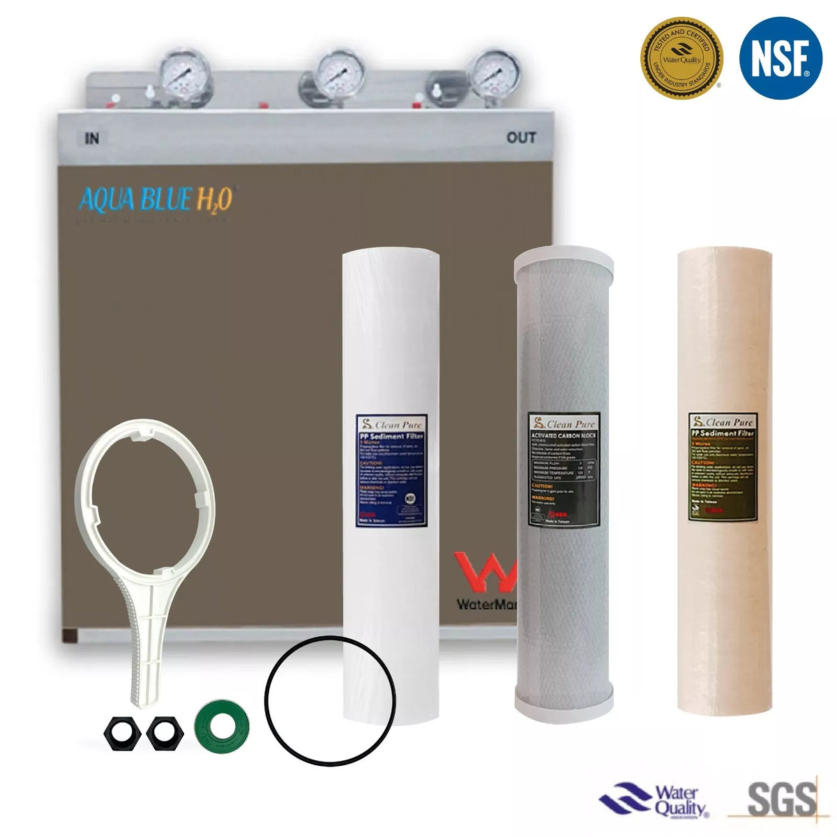 Triple stage filter system with S/S cover