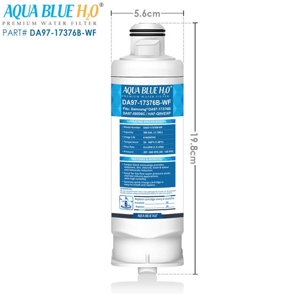 Samsung DA97-17376B,DA97-17376B-WF, DA97-08006C, HAF-QIN/EXP Compatible Replacement Water Filter