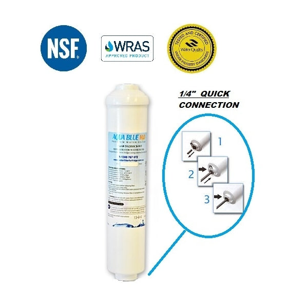DA2010CB-WF by Aqua Blue H20D External Inline 1/4 Push in filter"
