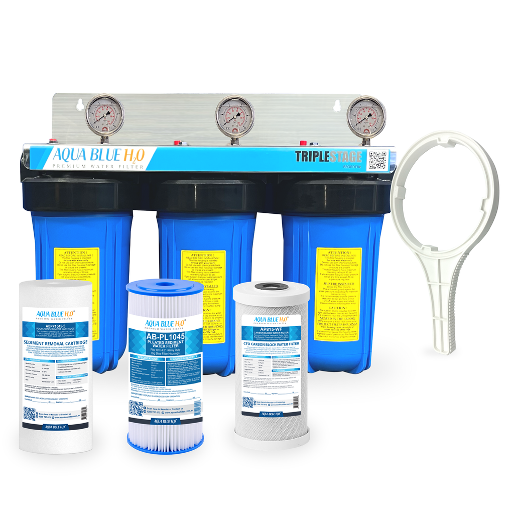 3 Stage Big Blue Whole House System with Replacement Cartridge