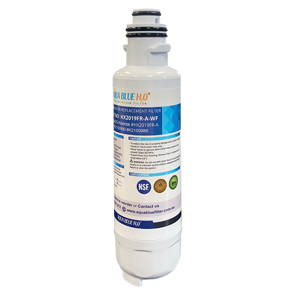 AQUA BLUE H2O Premium Hisense Fridge Filter K2100990, K2100988, HX2019FR-A, HX2019FR-A-WF