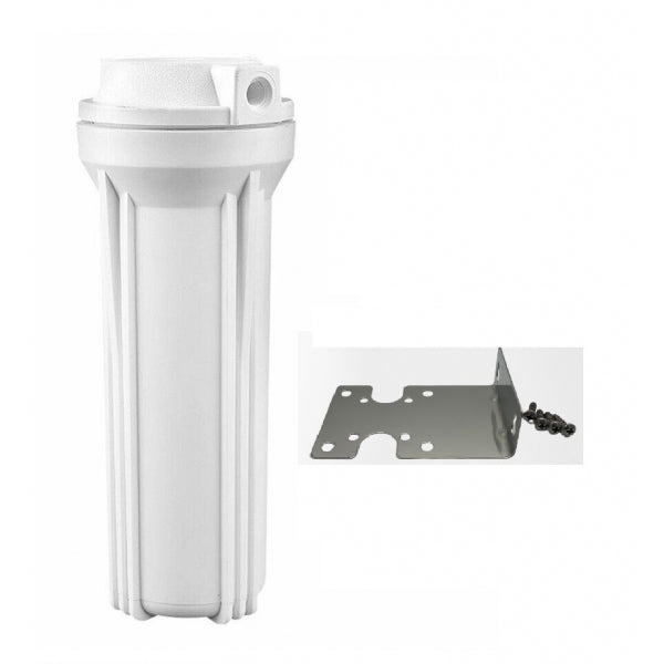 S/S BRACKET SINGLE UNDERSINK SYSTEM WHITE 1025 1/4” CONNECT WITH CTO FILTER