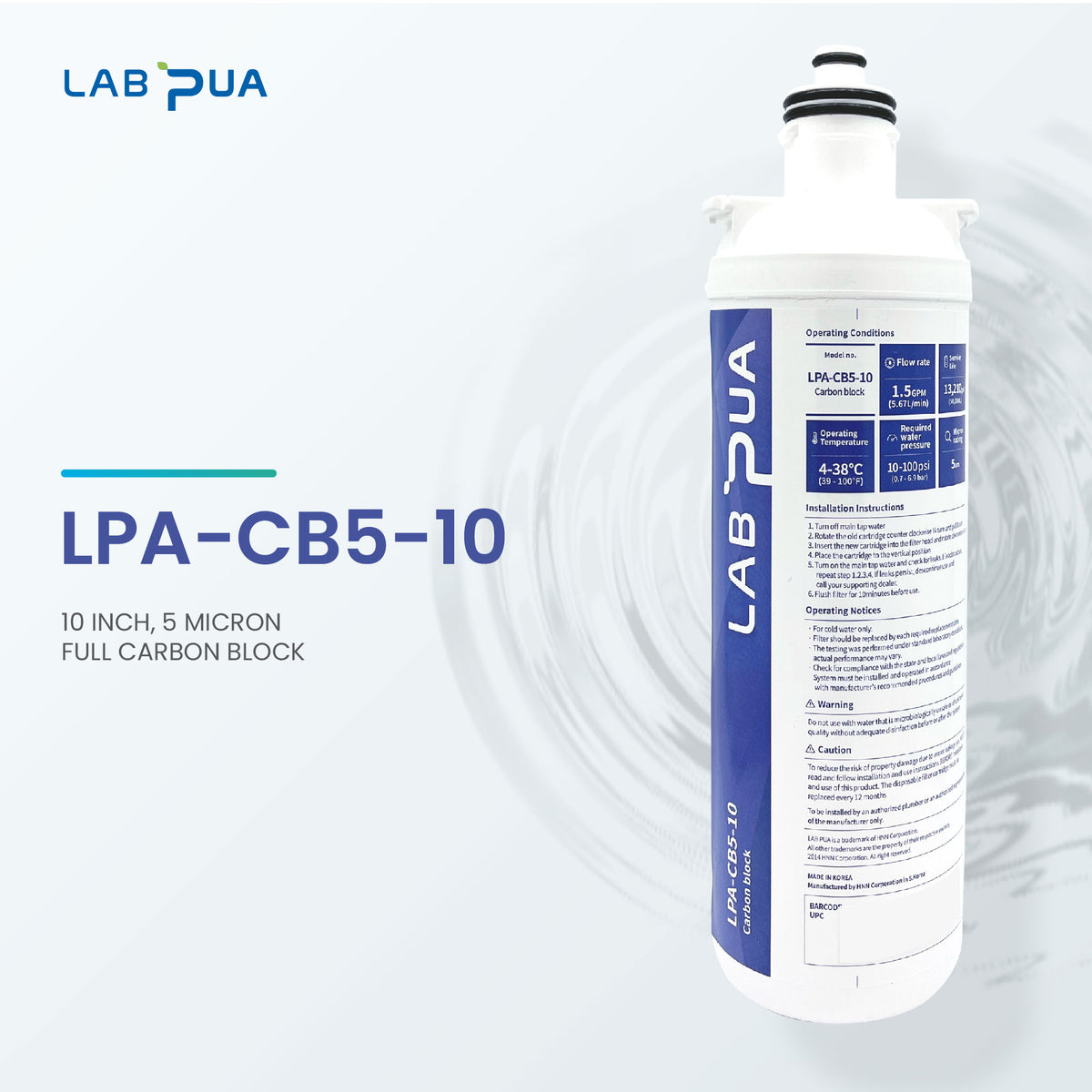 Lab Pua LPA CB5 10 (5um carbon block, 10″L)
