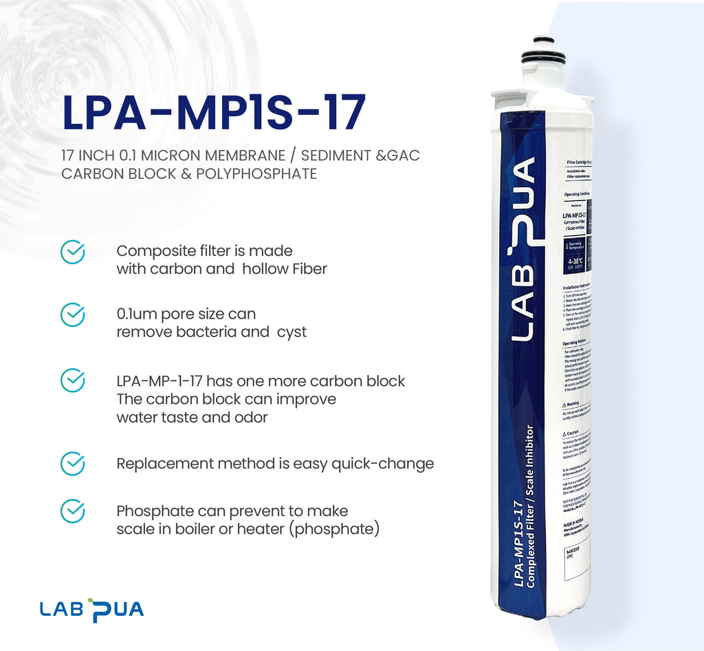 Lab Pua Residential Water Filter header+1/4"Hose Kit 17 Inch Series