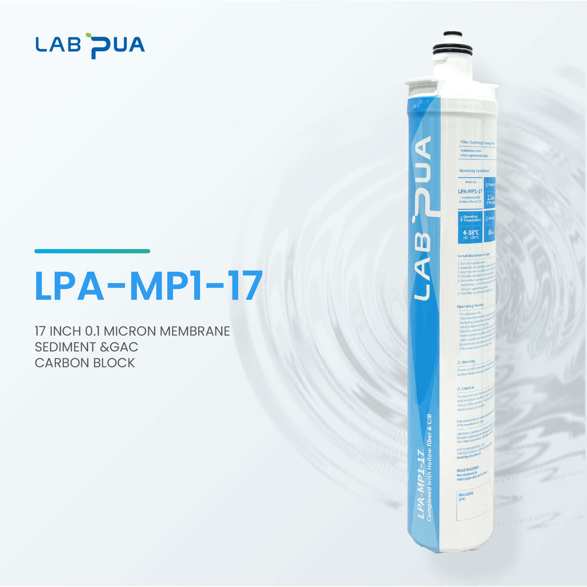 Lab Pua LPA MP1 17 (0.1um composite & UF membrane, 17″L)