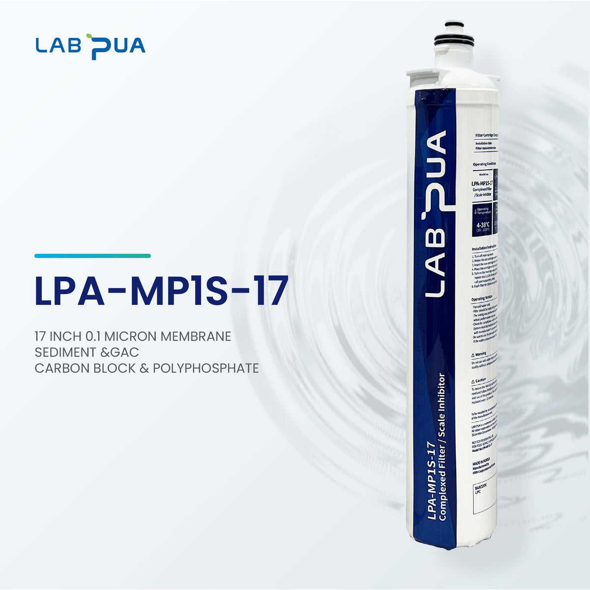 Lab Pua Triple Header Series Sediment With Full Carbon Block with Membrane/ Sediment&Gac/ Carbon Block & Polyphosphate