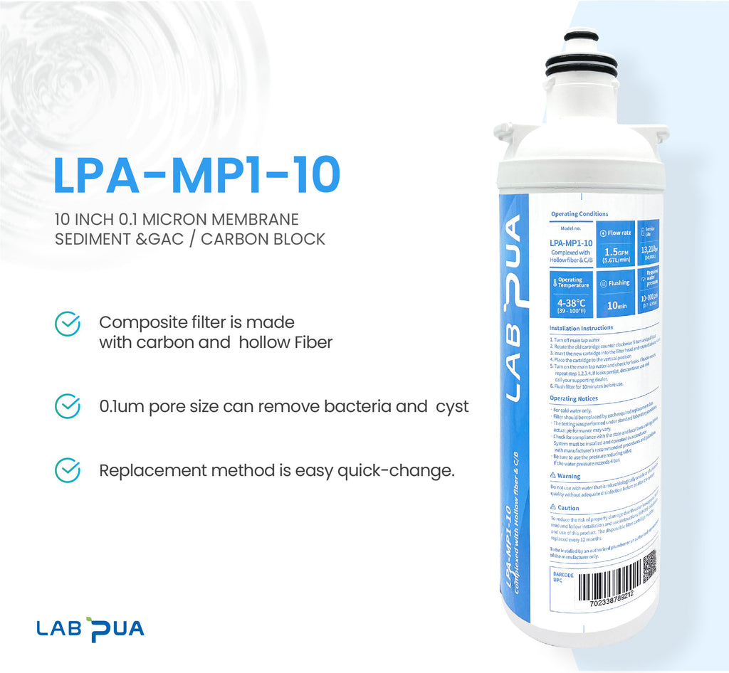 Lab Pua Residential Under Sink Switch Filter Kit 10 Inch series