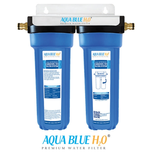Twin Caravan & RV Water Filter System with Sediment & Carbon Filter