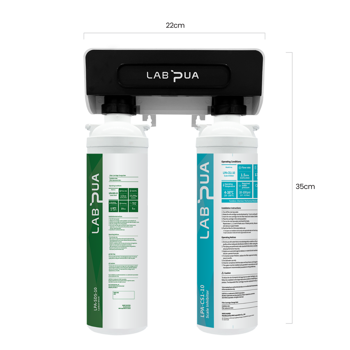 Lab Pua Twin Header Series Sediment With Scale Inhibitor