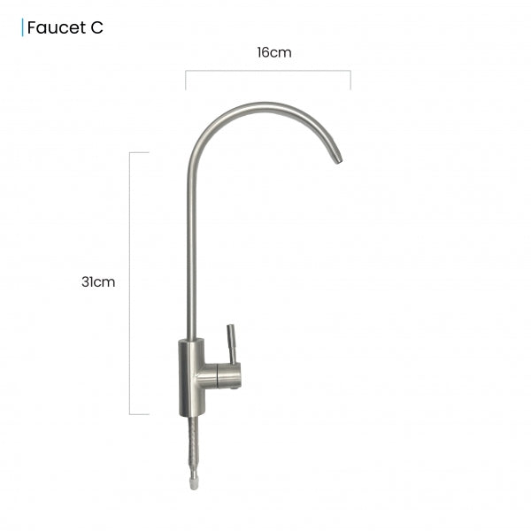 Twin Under Sink Housing Upgrade Kit Only 10" With Faucet And Hose Kit
