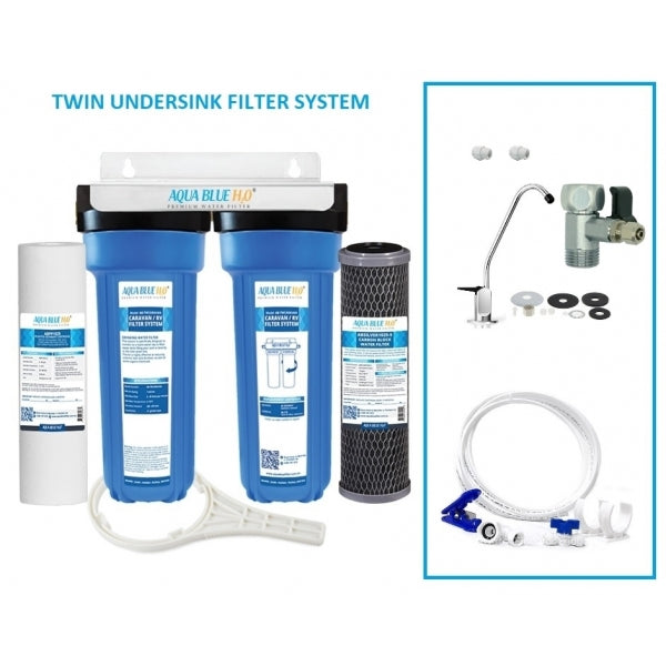 Under Sink Twin Water Filter System Ready To Installed- Nano Silver Filter