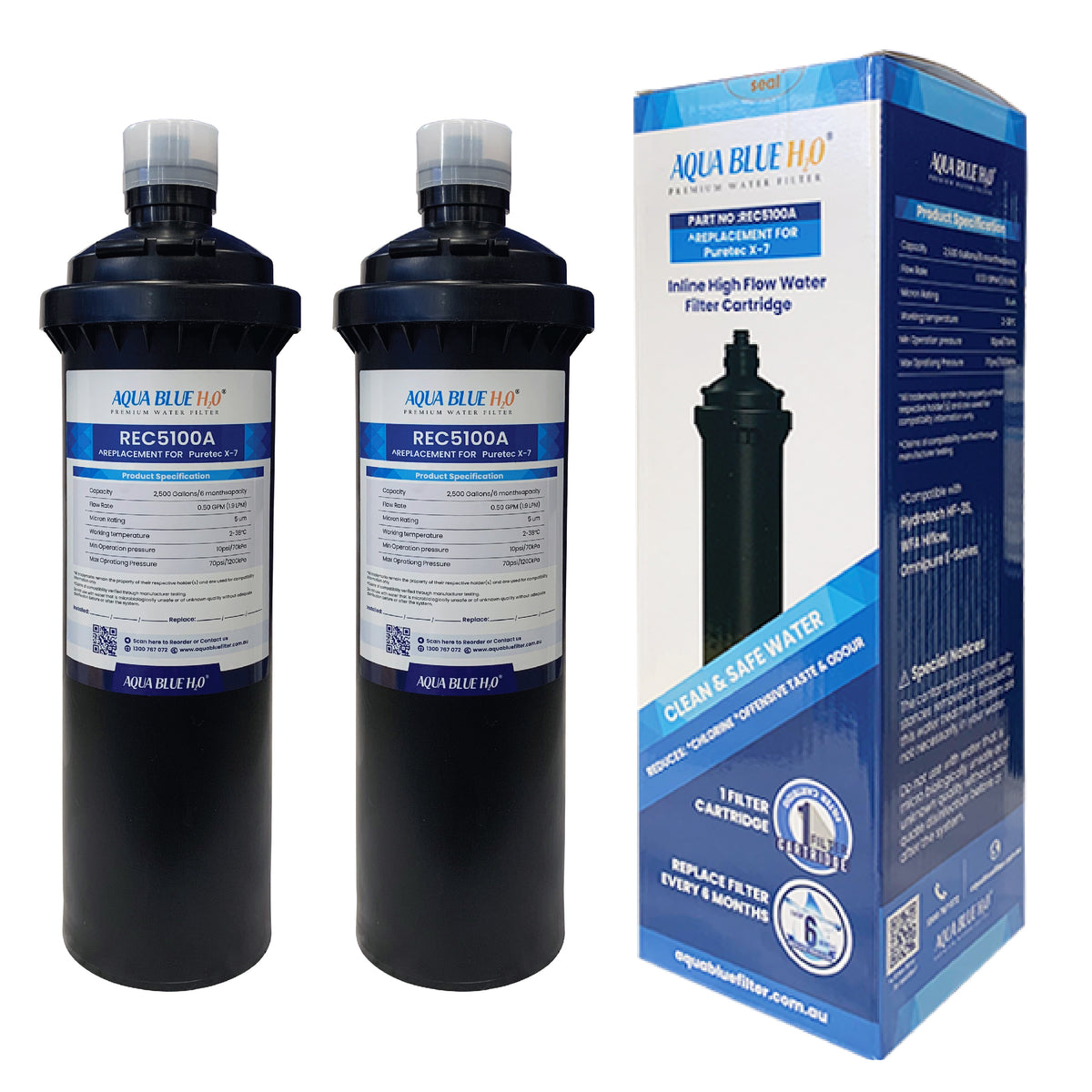 Aqua Blue H2O Puretec Puremix X7-R Replacement Cartridge REC5100A