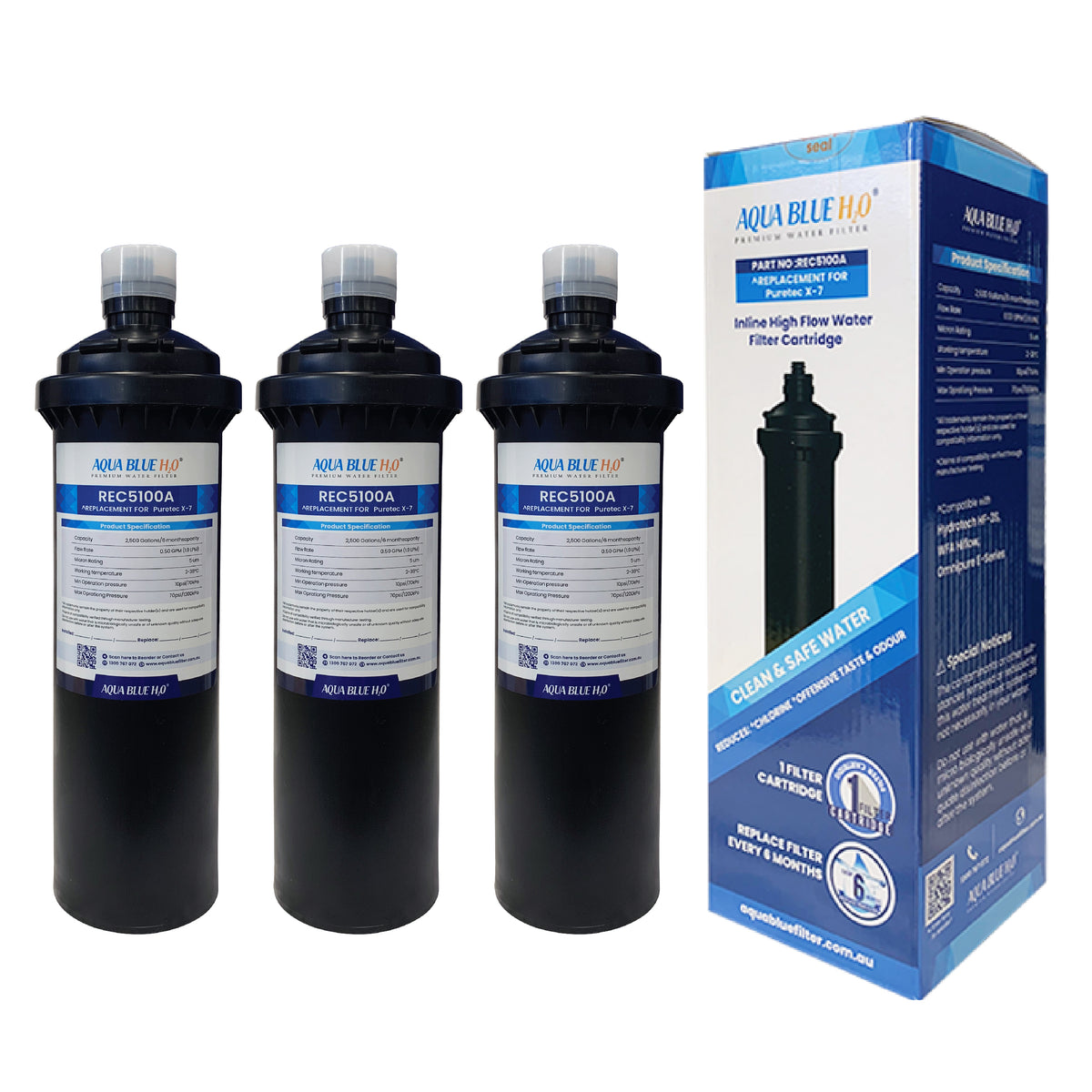 Aqua Blue H2O Puretec Puremix X7-R Replacement Cartridge REC5100A