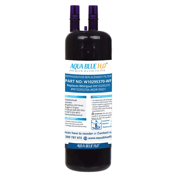 Whirlpool W10295370 EDR1RXD1 Fridge Filter Generic AQUA BLUE H2O W10295370-WF