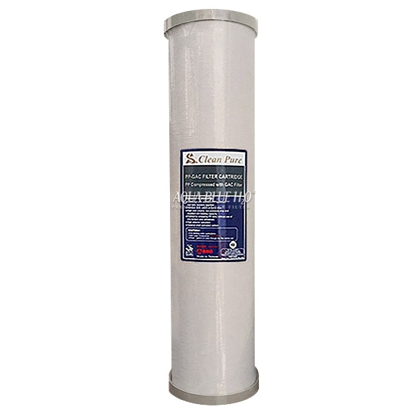 Whole House 20” x 4.5" Dual Stage PP Sediment Compressed with GAC Filter ABDUAL 2045 5M