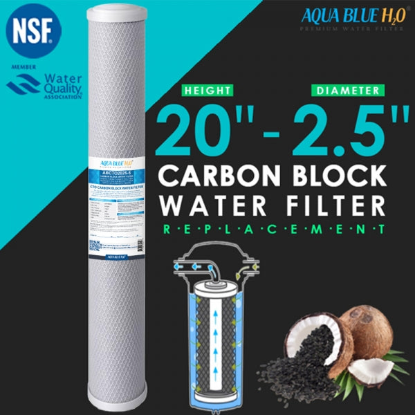 Whole House Water Filter 20 x 2.5 inch ABCTO2025 5 MIC