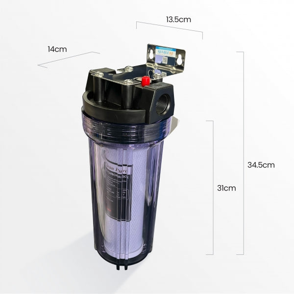 Whole House Water Filter System With Transparent Bottle Including Filter Standard Fitting