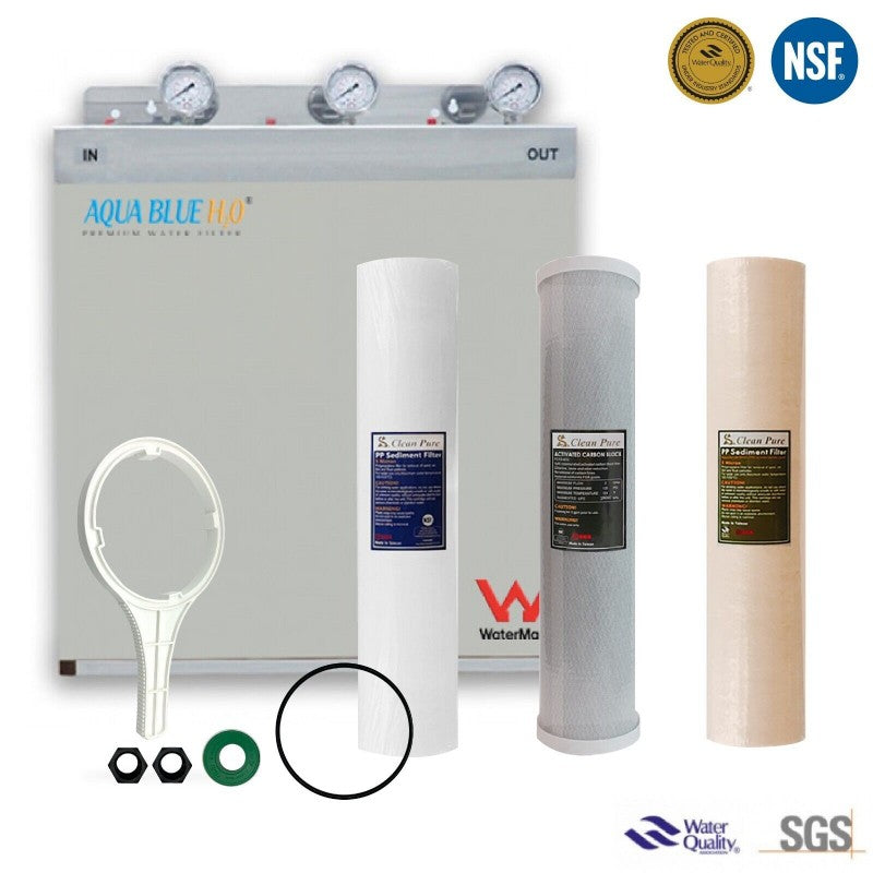 Triple stage filter system with S/S cover