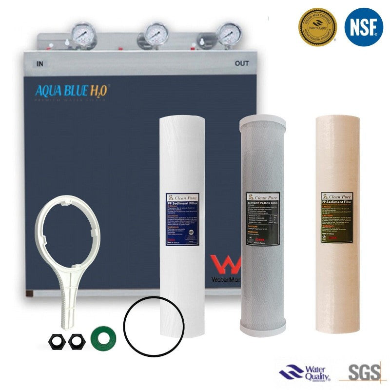 Triple stage filter system with S/S cover