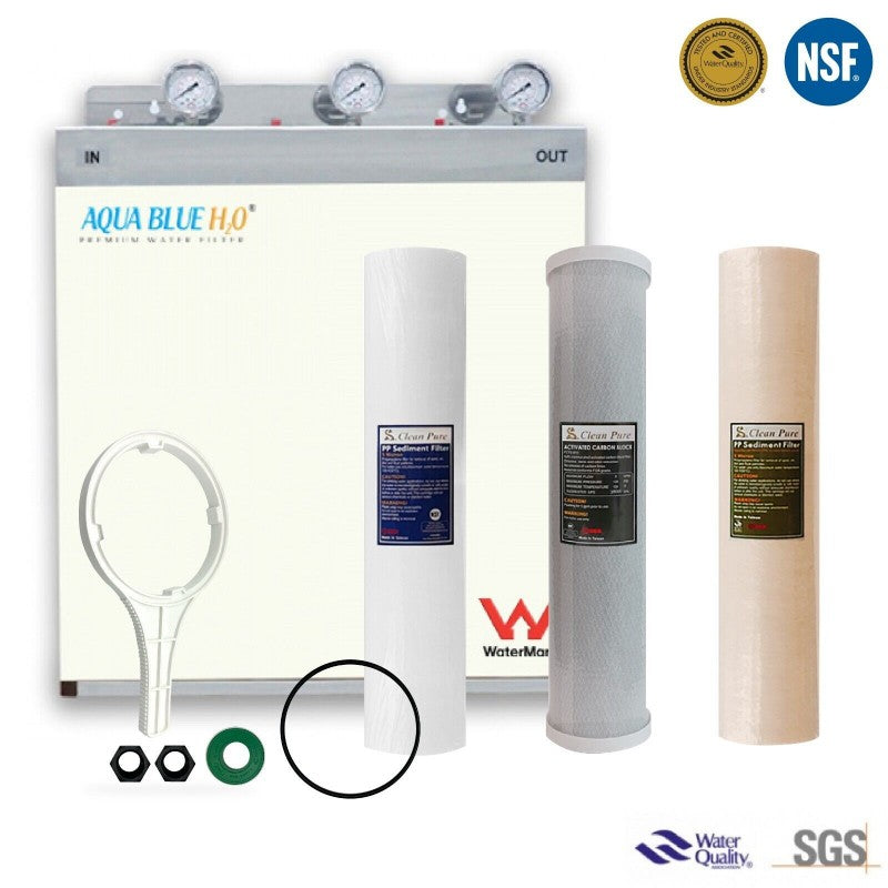 Triple stage filter system with S/S cover