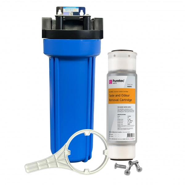Whole House Water System With AQUA BLUE H2O Granular Carbon Cartridge AB-GAC1025