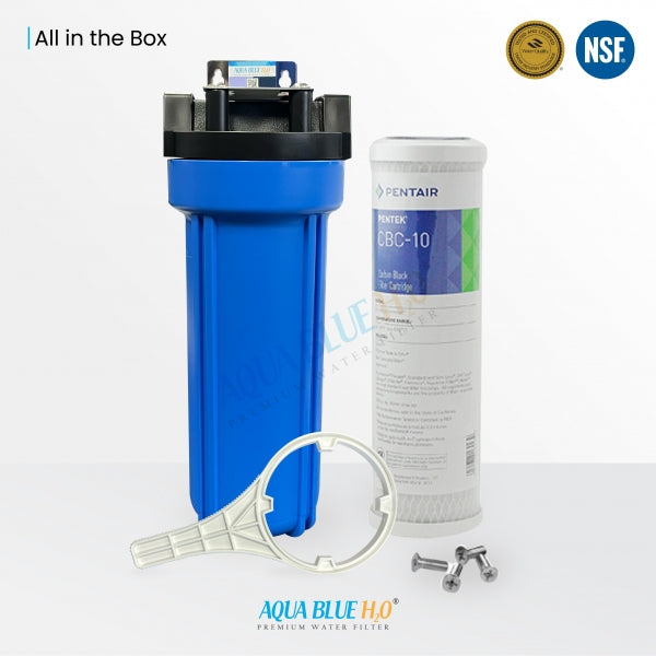 Whole House Water System With Carbon Block Filter CBC-10 Giardia Cyst Reduction Water Filter 0.5 Micron